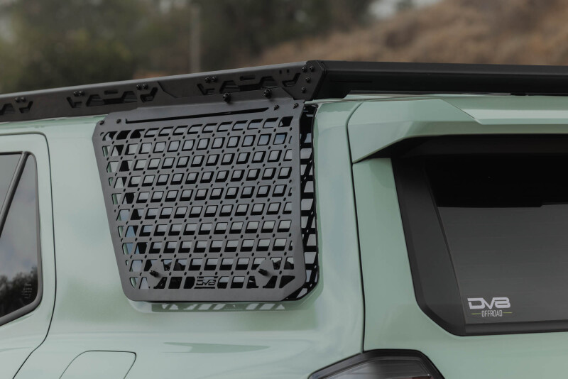 Toyota 4Runner Exterior Window Molle - Driver Side - DV8 Offroad - For DV8 Roof Rack - Black Powder Coated - `25-`26
